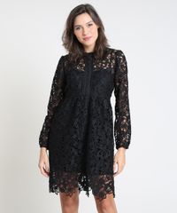 Vestido-Feminino-Mindset-Curto-em-Renda-Guipir-Manga-Longa-Preto-9655204-Preto_1