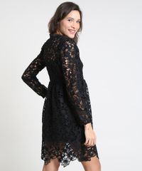 Vestido-Feminino-Mindset-Curto-em-Renda-Guipir-Manga-Longa-Preto-9655204-Preto_2