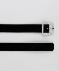 Cinto-Feminino-Mindset-em-Veludo-com-Fivela-de-Strass-Preto-9844288-Preto_1
