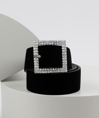 Cinto-Feminino-Mindset-em-Veludo-com-Fivela-de-Strass-Preto-9844288-Preto_2