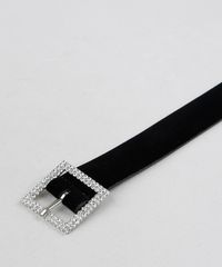 Cinto-Feminino-Mindset-em-Veludo-com-Fivela-de-Strass-Preto-9844288-Preto_4