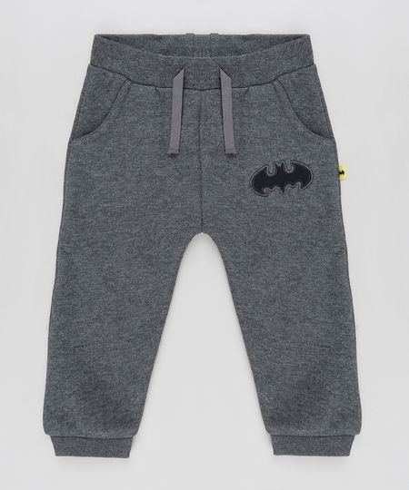 Calca-Infantil-Batman-em-Moletom-com-Bolsos-Chumbo-9842889-Chumbo_1