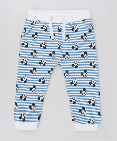 Calca-Infantil-Mickey-Listrada-em-Moletom-com-Bolsos-Cinza-Mescla-Claro-9839878-Cinza_Mescla_Claro_1