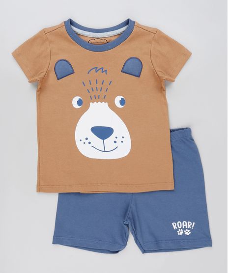 Pijama-Infantil-Urso-Manga-Curta-Caramelo-9879627-Caramelo_1
