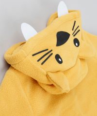Blusao-Infantil-Tigre-em-Fleece-com-Capuz-e-Bolsos-Amarelo-9803301-Amarelo_4