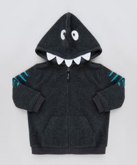 Blusao-Infantil-Tubarao-em-Fleece-com-Capuz-e-Bolsos-Chumbo-9803307-Chumbo_1