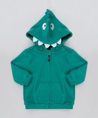Blusao-Infantil-Jacare-em-Fleece-com-Capuz-e-Bolsos-Verde-Escuro-9803308-Verde_Escuro_1