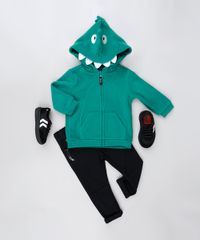 Blusao-Infantil-Jacare-em-Fleece-com-Capuz-e-Bolsos-Verde-Escuro-9803308-Verde_Escuro_3