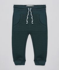 Calca-Infantil-em-Moletom-Canelado-com-Bolso-Verde-Escuro-9790372-Verde_Escuro_1