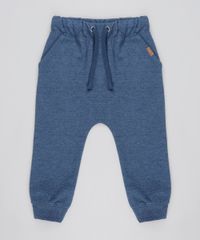 Calca-Infantil-Saruel-em-Moletom-com-Bolsos-Azul-Escuro-9356521-Azul_Escuro_1