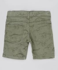 Bermuda-de-Sarja-Infantil-Reta-Estampada-de-Dinossauros-com-Bolsos-Verde-Militar-9941914-Verde_Militar_2