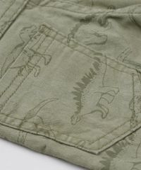 Bermuda-de-Sarja-Infantil-Reta-Estampada-de-Dinossauros-com-Bolsos-Verde-Militar-9941914-Verde_Militar_5