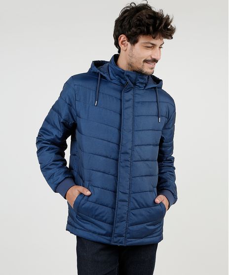 Jaqueta-Puffer-Masculina-em-Nylon-com-Capuz-e-Bolsos-Azul-Escuro-9830014-Azul_Escuro_1
