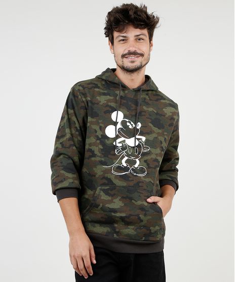Blusao-Masculino-Mickey-Estampado-Camuflado-em-Moletom-Felpado-com-Capuz-e-Bolso-Verde-Militar-9800216-Verde_Militar_1