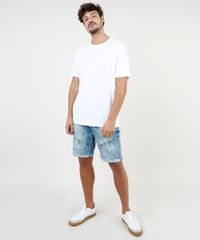 Bermuda-Jeans-Masculina-Slim-com-Recortes-e-Barra-Dobrada-Azul-Medio-9860116-Azul_Medio_3