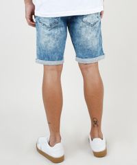 Bermuda-Jeans-Masculina-Slim-com-Recortes-e-Barra-Dobrada-Azul-Medio-9860116-Azul_Medio_4