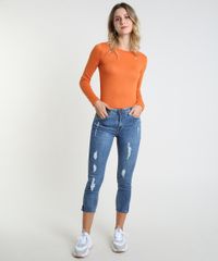 Sueter-Feminino-Basico-em-Trico-Decote-Redondo-Laranja-9780351-Laranja_3