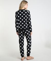 Pijama-Feminino-Estampado-de-Poa-em-Fleece-Manga-Longa-Preto-9836377-Preto_2