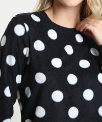 Pijama-Feminino-Estampado-de-Poa-em-Fleece-Manga-Longa-Preto-9836377-Preto_3