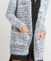 Capa-Feminina-em-Trico-Texturizado-com-Bolsos-Cinza-Mescla-Claro-9813090-Cinza_Mescla_Claro_4