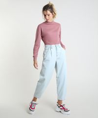Sueter-Feminino-Basico-Cropped-em-Trico-Decote-Redondo-Rose-9804895-Rose_3