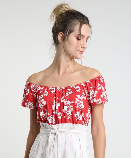 Blusa-Feminina-Ciganinha-Estampada-Floral-Manga-Curta-Vermelha-9940391-Vermelho_1