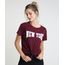Blusa-Feminina--New-York--com-No-Manga-Curta-Decote-Redondo-Vinho-9432241-Vinho_1
