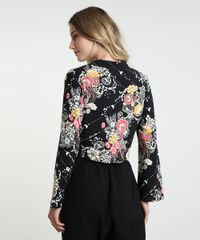 Camisa-Feminina-Estampada-Floral-com-No-Manga-Longa-Preta-9819273-Preto_2