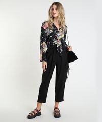 Camisa-Feminina-Estampada-Floral-com-No-Manga-Longa-Preta-9819273-Preto_3