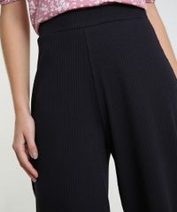 Calca-Feminina-Pantacourt-Cintura-Alta-Canelada-Preta-9929658-Preto_4