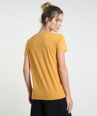 Blusa-Feminina-Bela-e-a-Fera-Manga-Curta-Decote-Redondo-Mostarda-9904194-Mostarda_2