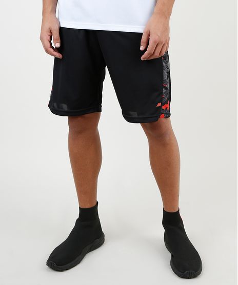 Bermuda-Masculina-Esportiva-Ace-com-Respiro-e-Faixa-Lateral-Camuflada-Preta-9581764-Preto_1
