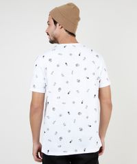 Camiseta-Masculina-Estampada-com-Bolso-em-Suede-Manga-Curta-Gola-Careca-Branca-9756433-Branco_2