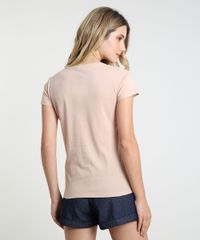 Blusa-Feminina--Calma-deixa-fluir---Manga-Curta-Decote-Redondo-Bege-9620150-Bege_2