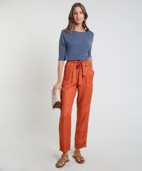 Calca-Feminina-Clochard-Cintura-Alta-com-Faixa-para-Amarrar-Cobre-9856882-Cobre_3