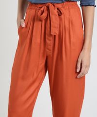 Calca-Feminina-Clochard-Cintura-Alta-com-Faixa-para-Amarrar-Cobre-9856882-Cobre_4