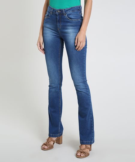 Calca-Jeans-Feminina-Boot-Cut-Cintura-Alta-Azul-Medio-9684321-Azul_Medio_1