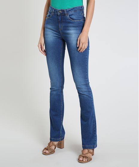 Calca-Jeans-Feminina-Boot-Cut-Cintura-Alta-Azul-Medio-9684321-Azul_Medio_1