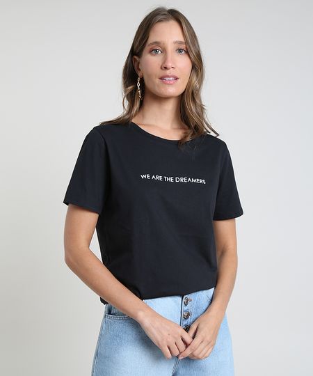 Blusa-Feminina--We-Are-the-Dreamers--Manga-Curta-Decote-Redondo-Preta-9836945-Preto_1 Blusa-Feminina--We-Are-the-Dreamers--Manga-Curta-Decote-Redondo-Preta-9836945-Preto_1