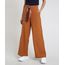 Calca-Feminina-Pantalona-Cintura-Alta-com-Bolsos-e-Faixa-para-Amarrar-Acetinada-Caramelo-9818106-Caramelo_1