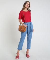 Blusa-Feminina-Basica-Canelada-Manga-Curta-Decote-Redondo-Vermelha-9768764-Vermelho_1_3