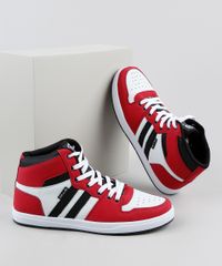 Tenis-Masculino-Ollie-Cano-Alto-com-Recortes-Vermelho-9924395-Vermelho_1