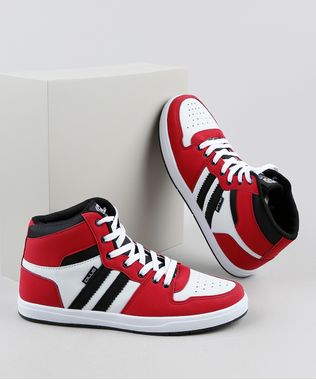 Tenis-Masculino-Ollie-Cano-Alto-com-Recortes-Vermelho-9924395-Vermelho_1