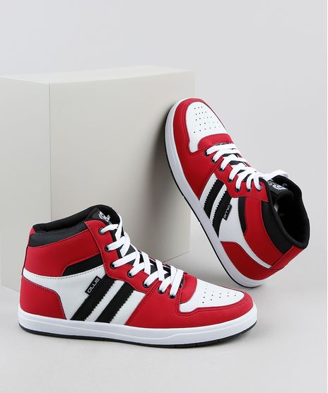Tenis-Masculino-Ollie-Cano-Alto-com-Recortes-Vermelho-9924395-Vermelho_1