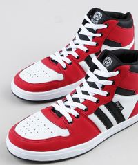 Tenis-Masculino-Ollie-Cano-Alto-com-Recortes-Vermelho-9924395-Vermelho_3