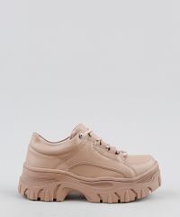 Tenis-Feminino-Oneself-Sneaker-Chunky-com-Recortes-Bege-Escuro-9942434-Bege_Escuro_2