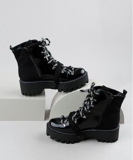 Bota-Coturno-Feminina-Oneself-Cano-Curto-Tratorada-em-Verniz-Preta-9942435-Preto_1