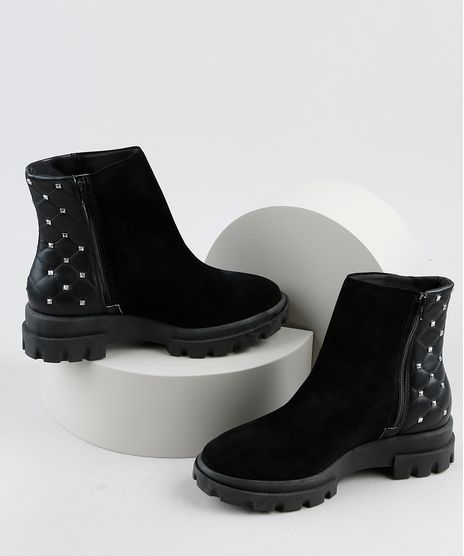 Bota-Feminina-Vizzano-Cano-Curto-Salto-Tratorado-Bico-Redondo-com-Tachas-Preta-9936671-Preto_1