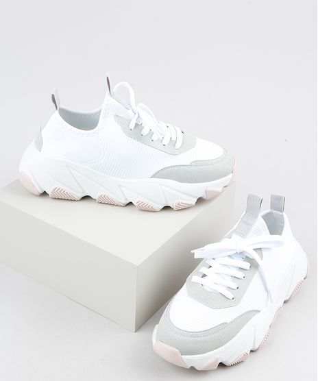 Tenis-Feminino-Oneself-Sneaker-Chunky-com-Recortes-Branco-9907571-Branco_1