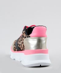 Tenis-Feminino-Oneself-Sneaker-Chunky-Estampado-Animal-Print-Onca-com-Recortes--Bege-9943066-Bege_4